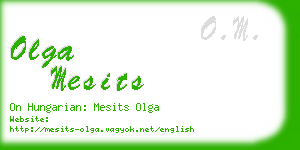 olga mesits business card